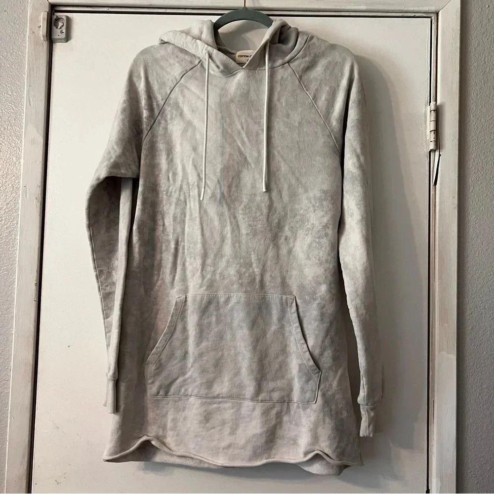 Cotton Citizen Sweater Dress Hooded Sweatshirt Tie Dye Sporty Lounge Loungewear